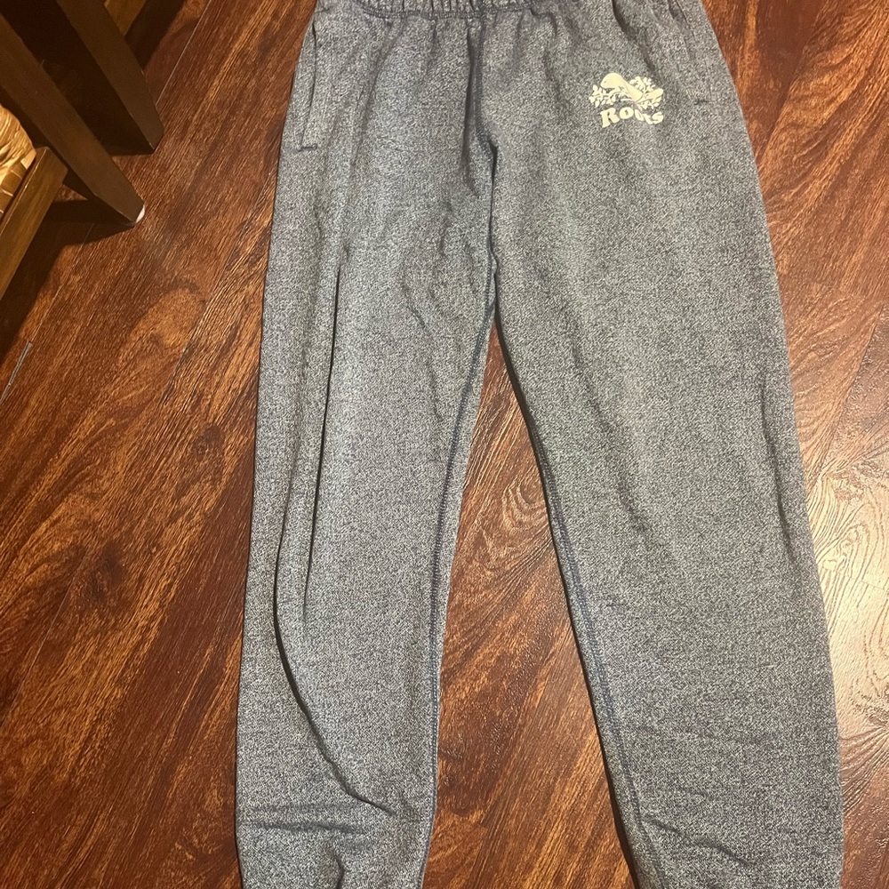 Roots Charcoal Lounge Pants woman’s baggy small